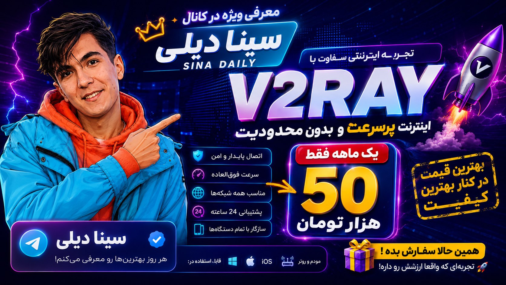 خرید فیلتر شکن | وی پی ان | کانفیگ وی تو ری v2ray