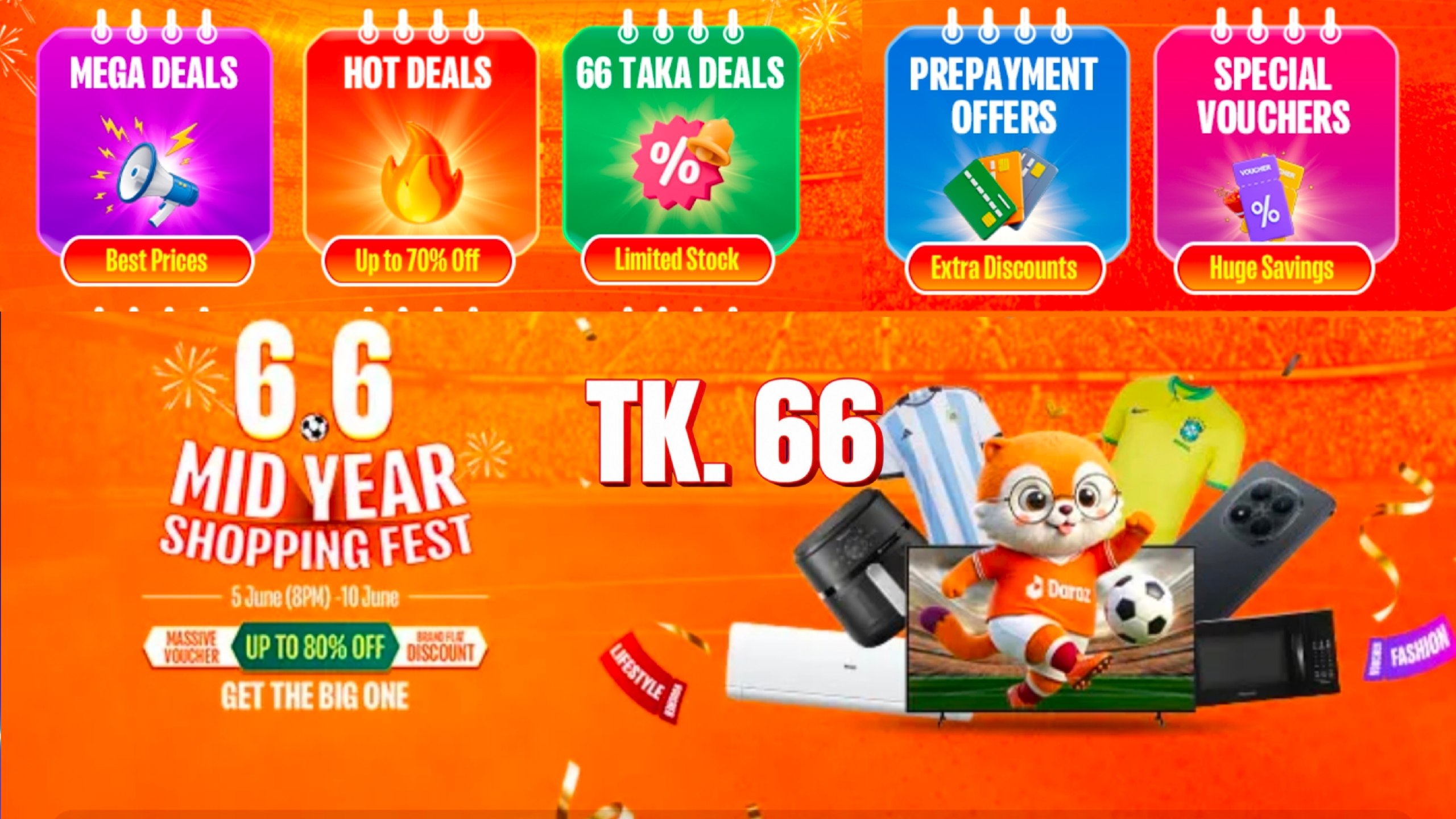 DARAZ 10TK,100TK Deals Link