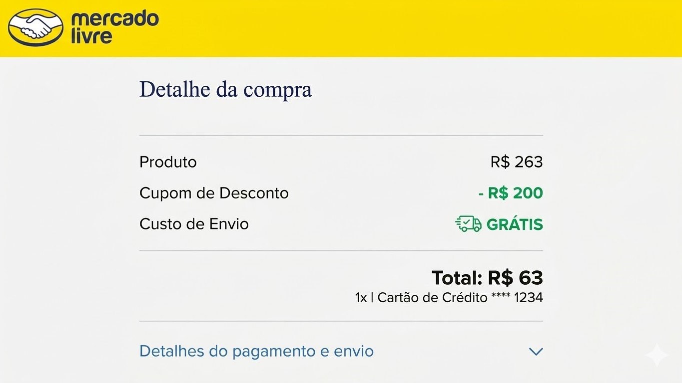 Cupons de desconto - Mercado Livre. Shopee, Amazon e muito mais